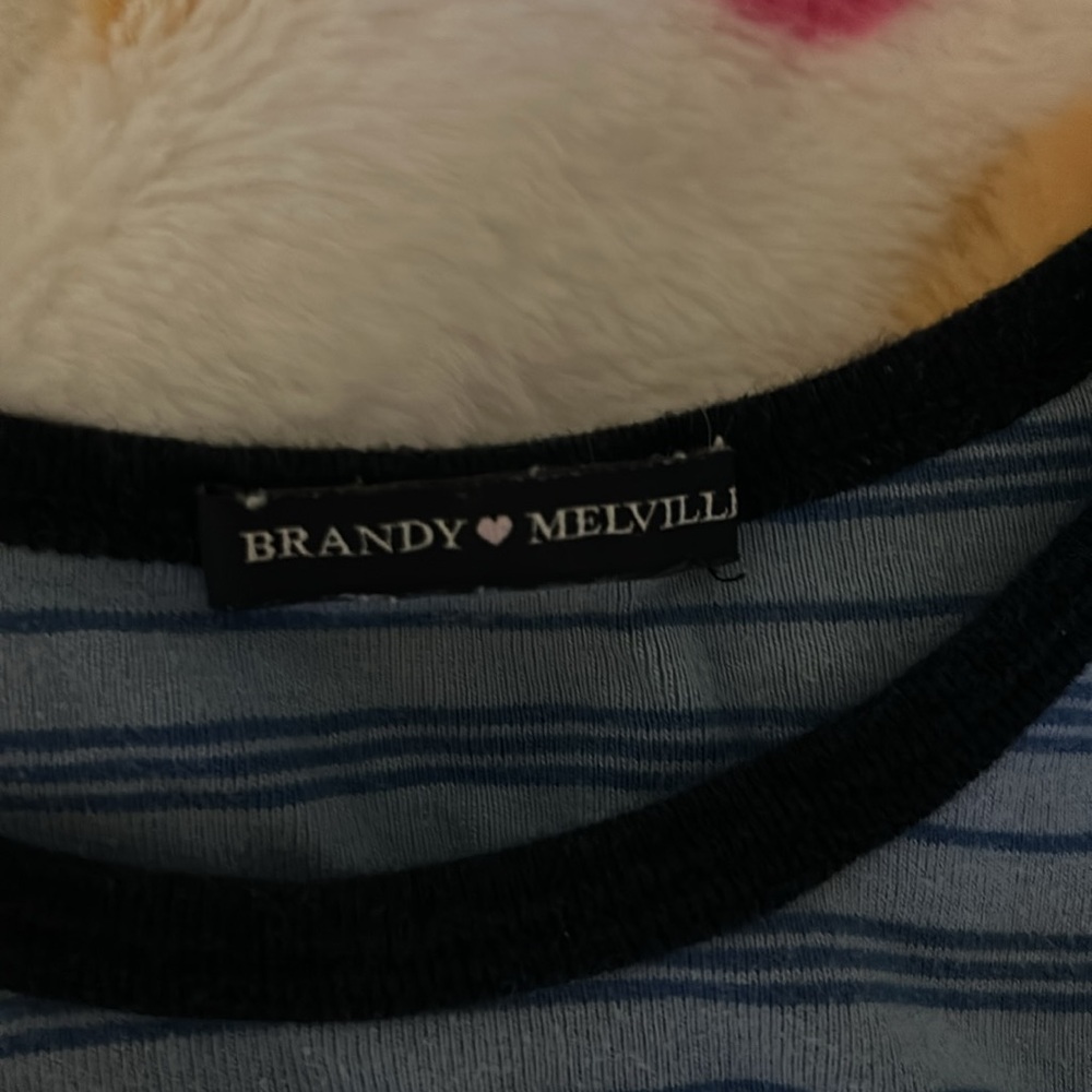 Brandy Melville Blue Striped Tee - Picture 3 of 3